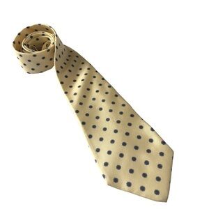 Christian Dior Silk Tie Unisex 58” Yellow Blue  Designer